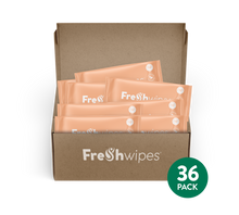 Load image into Gallery viewer, Grapefruit: 36 x packs (full box) FreshWipes Body Wipes
