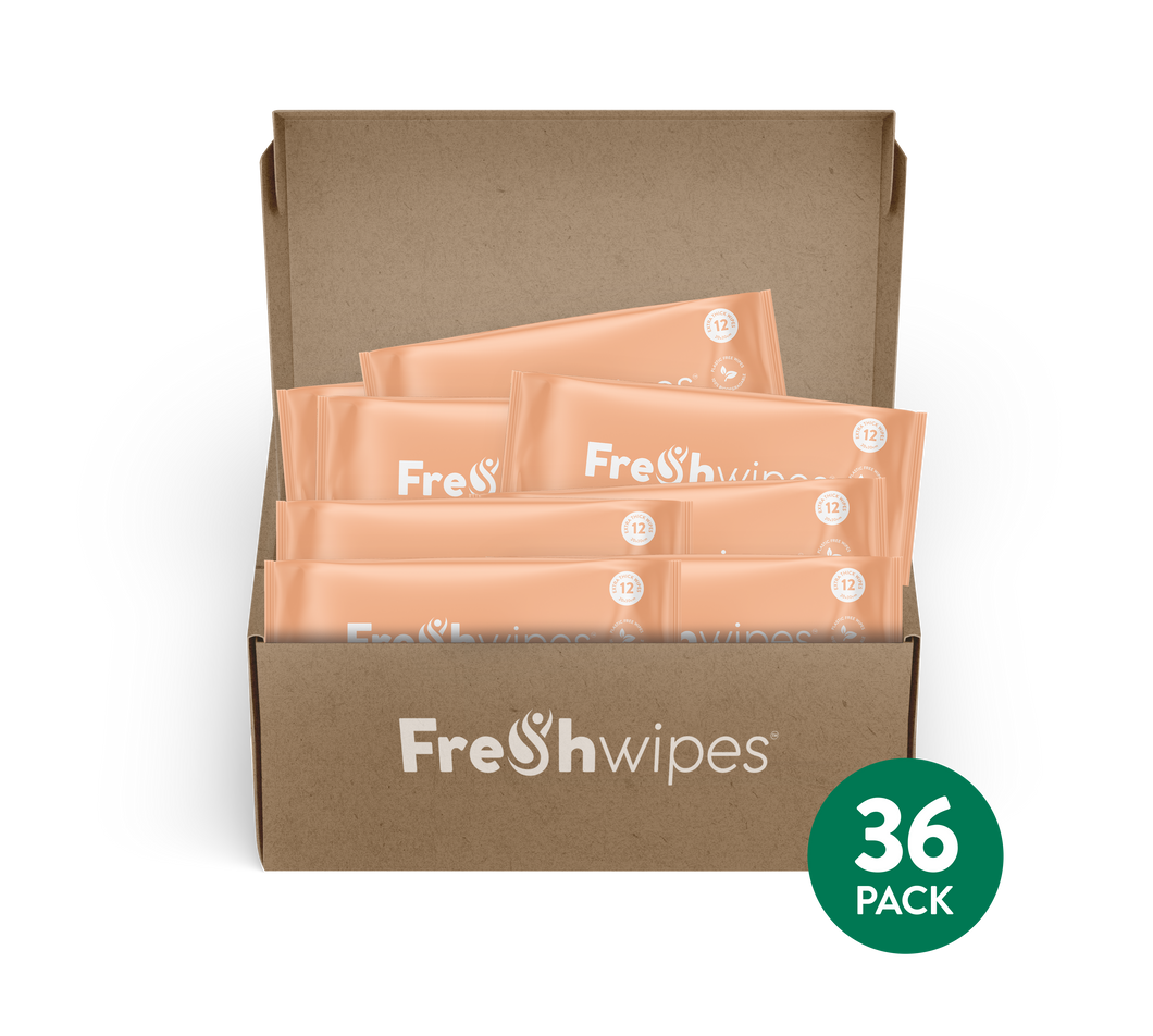 Grapefruit: 36 x packs (full box) FreshWipes Body Wipes