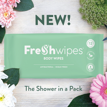 Load image into Gallery viewer, Ocean Fresh Scented FreshWipes Antibacterial/Biodegradable Body Wipes
